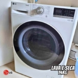 Lava e Seca LG 14kg Smart Smart VC4 CV5014WC4 com – Inteligência Artificial Água Quente e Fria Branca