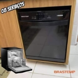 Lava Louças Brastemp 8 Serviços Preta – Blf08ae Cor Preto 110V