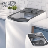 Lavadora de Roupas Electrolux 14,5kg Cesto Inox 11 Programas de Lavagem Branco Efficient LEE15