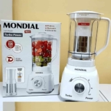 Liquidificador Mondial Turbo Power L-99-WG com Filtro 3 Velocidades 500W Branco e Cinza