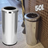 Lixeira Inox Com Aro 50 Litros