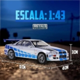 Luppa Velozes E Furiosos, 1999 Nissan Skyline Gt-r R34 Brian Prateado