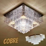 Lustre De Cristal Acrilico Dreamcrillic 40×40 Cobre