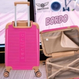 Mala de Viagem de Bordo Nice 10kg Rígida ABS Padrão ANAC com 4 Rodas duplas 360º e Trava de segredo numérico, Santino ( 3 CORES )