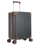 Mala de Viagem de Bordo Palazzio 10kg Rígida ABS Padrão ANAC com 4 Rodas duplas 360º e Trava de segredo númerico, divisória interna com zíper e elástico de fixação, Preta, Santino – APLV191P