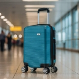 Mala de Viagem Média 15kg Eagle 65x42x26 Em Abs C/ Rodinhas 360 AC32