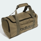 Mala Duffel Pequena Linear Feminino E Masculino adidas Cor Olive Strata / Black Desenho Do Tecido Liso