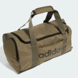 Mala Duffel Pequena Linear Feminino E Masculino adidas Cor Olive Strata / Black Desenho Do Tecido Liso