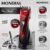 Máquina de Cortar Cabelo Mondial CR-04 Flex Clipper com 2 Pentes Bivolt – Vermelha