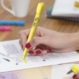 Marcador de Texto Fluorescente BIC Marking, Ponta Chanfrada, 1.5 – 3.5mm, Amarelo, 854815, 12 Unidades