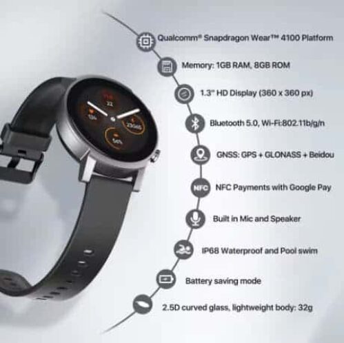 Ticwatch E3 Wear OS Smartwatch
