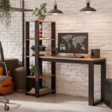 Mesa Escrivaninha Home Office Paris Com Prateleira De Madeira Para Escritório E Pc – Rofemar Móveis