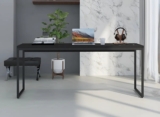 Mesa Para Escritório Diretor 1,80m Dynamica Cor Preto Ônix / Est.Preta