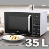 Micro-ondas Midea MXSA35 branco e preto 35L 127V