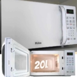 Micro-ondas Philco 20l Branco 1100w Pmo23bb Limpa Fácil 220v