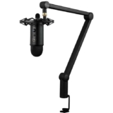 Microfone Condensador USB com Suporte de Suspensão Blue Yeticaster com 4 Padrões de Captação, Isolamento de Ruídos e Choques para PC e Mac