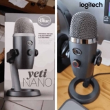Microfone Condensador USB Logitech For Creators Blue Yeti Nano com Captação Cardióide e Omnidirecional, Efeitos BLUE VO!CE, Conexão Plug and Play para Podcast, Gravação e Streaming em PC e Mac – Cinza