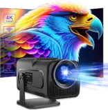 Mini Projetor Portátil Wifi6 BT 5.0, Projetor Inteligente Full HD 1080P Android 11, Projetor Externo Suporte 4K com 390 ANSI 10000 Lumens, Projetor Rotativo 180° para Celular/Notebook/TV Stick