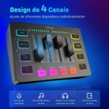 Mixer de Áudio Fifine Ampligame SC3 Cupom