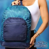 Mochila Masculina E Feminina Casual Shammy 2.0 Print Azul 19 Litros Olympikus