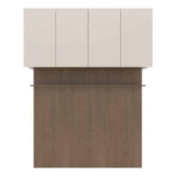 Módulo Ponte 140 Bartira Lugano com 4 Portas e 2 Prateleiras Casal – Avelã/Capuccino