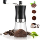 Moedor de Café Manual Portátil Compacto Moagem Rápida e Uniforme Fácil de Limpar e Armazenar Ideal Café Tempero Pimenta Sal Grosso Grãos Nozes e Especiarias Cerâmica Premium