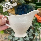 Molheira de Porcelana New Bone Butterfly Flower 200ml – Lyor Branco