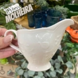 Molheira de Porcelana New Bone Butterfly Flower 200ml – Lyor Branco