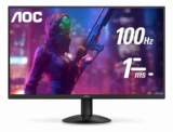 Monitor Gamer Aoc 27 , Ips, Fullhd, 100hz, 1ms, Adaptivesync Cor Preto 110V/220V