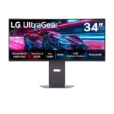 Monitor Gamer Curvo LG UltraGear 34, QHD, UltraWide, 160Hz, 1ms, FreeSync Premium, HDR10, Altura Ajustável, Som Integrado – 34G600A-B
