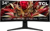 Monitor Gamer Curvo TCL 34 Polegadas QLED Mini LED WQHD R83Q 180Hz 1ms (GtG) HDR 1400 nits 34R83Q
