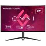 Monitor Gamer Curvo ViewSonic Omni 27″, 165Hz, Full HD, 1ms, DisplayPort e HDMI, 102% sRGB, FreeSync Premium, Som Integrado – VX2718