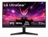 Monitor Gamer LG UltraGear 24″, FHD, 180Hz, 1ms, IPS, DP e HDMI, HDR10, FreeSync, G-Sync – 24GS60F-B