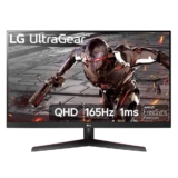 Monitor Gamer LG UltraGear 32″, 165Hz, QHD, 1ms, DisplayPort e HDMI, 95% sRGB, FreeSync Premium, HDR 10, VESA, Preto – 32GN600-B