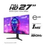 Monitor Gamer Philco 27″ 180Hz Full HD Tela Plana PMG27M23T