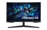 Monitor Gamer Samsung Odyssey G5 27, Resolução QHD, Taxa de atualização de 165Hz & 1ms de tempo de resposta (MPRT), Curvatura com 1000R, HDR 10, AMD FreeSync, Eye Saver Mode & Flicker Free Mode