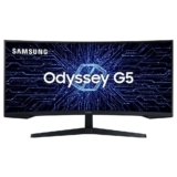 Monitor Gamer Samsung Odyssey G5 34″ UWQHD, Tela Curva Ultrawide, Painel VA, 165Hz, 1ms, HDR10, HDMI, DP, FreeSync Preto