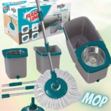 Mop Giratório Duas Águas, Balde 3 litros com cesto plastic, MOP7504, Flash Limp