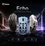 Mouse Gamer Sem Fio Akko Echo Master Ultra em Fibra de Carbono PAW3955 PAW3950 com Taxa de Polling de 8K e 65000DPI, Mouse Leve para Esports de 55g