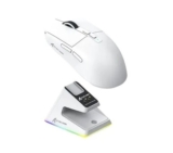 Mouse Gamer Sem Fio Ergonômico Ultra-Leve RGB Attack Shark x6 branco P3395