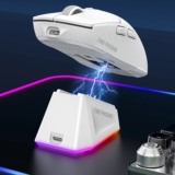 Mouse Gamer Sem Fio Fire Phoenix 24000dpi Paw3311 Branco