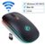 Mouse sem fio bluetooth rgb recarregável