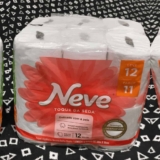 Neve Papel Higiênico Toque de Seda Folha Dupla, 30m, Leve 12 Pague 11 Rolos