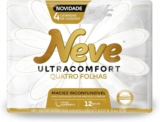 Neve Papel Higiênico Ultracomfort, Folha Quádrupla, 20m, 12 rolos