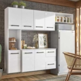 Nicioli Armario Cozinha 7 Portas E 2 Gavetas Juliete Cor Branco