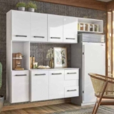 Nicioli Armario Cozinha 7 Portas E 2 Gavetas Juliete Cor Branco