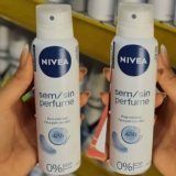 NIVEA Desodorante Antitranspirante Aerossol Sem Perfume 150ml – Proteção prolongada desenvolvida para peles sensíveis