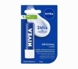 NIVEA Hidratante Labial Original Care – Com Manteiga de Karité & Pantenol, hidrata por 12 horas oferecendo proteção e cuidados intensivos aos seus lábios – 4,8g