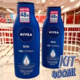 NIVEA Kit Loção Hidratante Milk Pele Seca a Extrasseca 400ml (2 unidades)