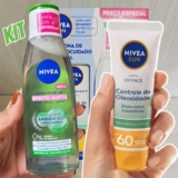 NIVEA KIT SUN FACIAL BEAUTY OLEOSIDADE FPS60 50ML + ÁGUA MICELAR EFEITO MATTE 200ML